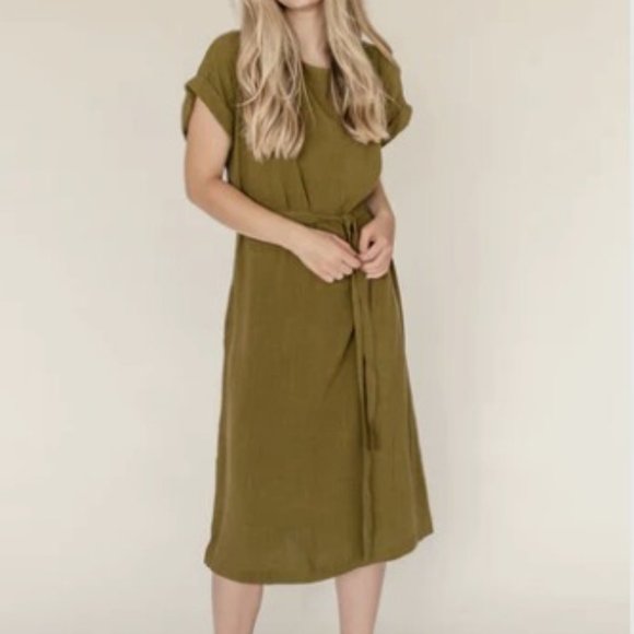 BRAND NEW Twigg & Feather Josie Dress in Olive - Picture 4 of 5